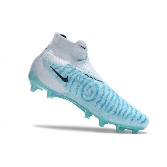 Unisex Nike Phantom GX Elite FG High top Blue Soccer Cleats