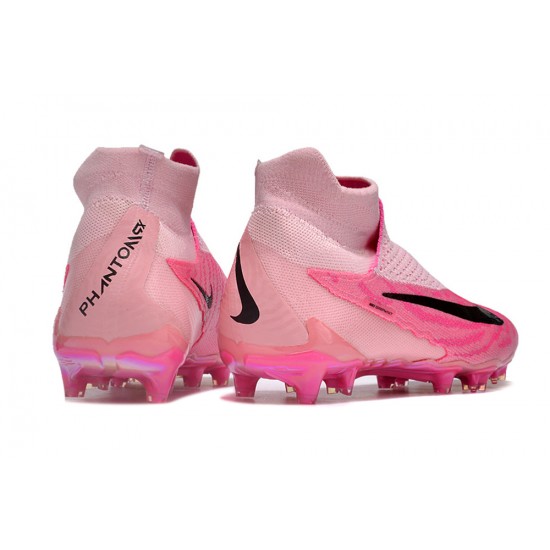 Sale Unisex Nike Phantom GX Elite FG High top Pink Soccer Cleats Soccer Cleats