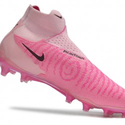 Unisex Nike Phantom GX Elite FG High top Pink Soccer Cleats 