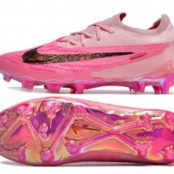 Unisex Nike Phantom GX Elite FG Pink Black Soccer Cleats 