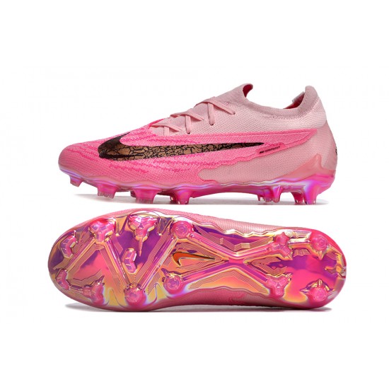 Unisex Nike Phantom GX Elite FG Pink Black Soccer Cleats 