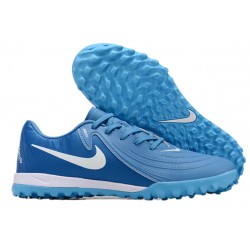 Nike Phantom GX II ACAD LV8 TF Blue White Mens Soccer Cleats 