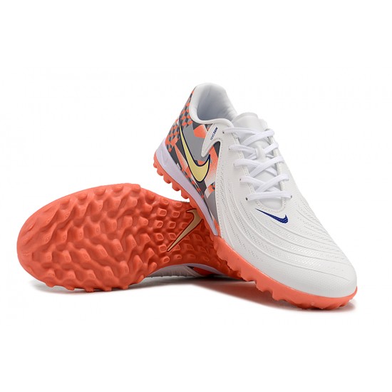 Nike Phantom GX II ACAD LV8 TF White Orange Mens Soccer Cleats