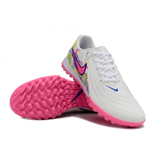 Nike Phantom GX II ACAD LV8 TF White Pink Mens Soccer Cleats