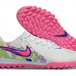 Nike Phantom GX II ACAD LV8 TF White Pink Mens Soccer Cleats 