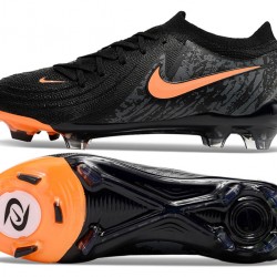 Nike Phantom Luna Elite FG Black and Orange Mens Soccer Cleats 