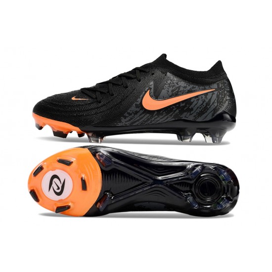 Nike Phantom Luna Elite FG Black and Orange Mens Soccer Cleats 