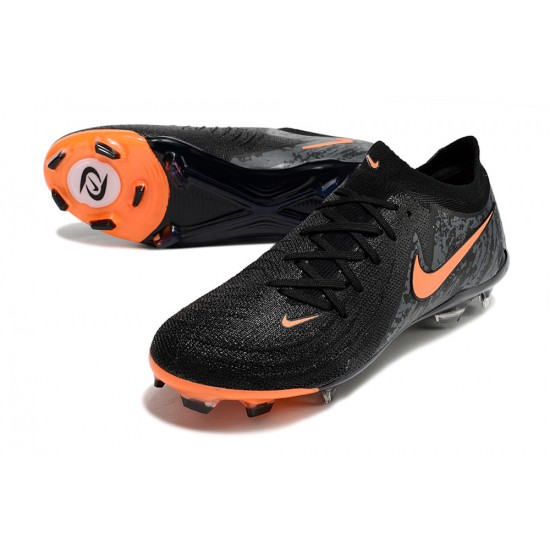 Nike Phantom Luna Elite FG Black and Orange Mens Soccer Cleats