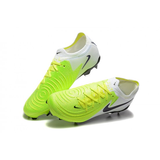 Nike Phantom Luna Elite FG Chartreuse and Black Mens Soccer Cleats 