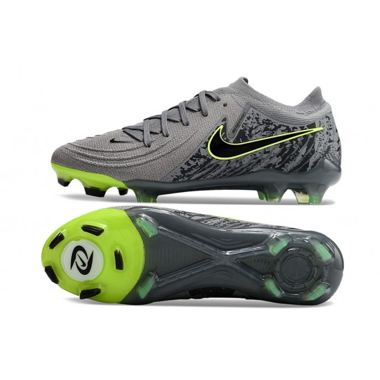 Sale Nike Phantom Luna Elite FG Grey Black Mens Soccer Cleats Soccer Cleats