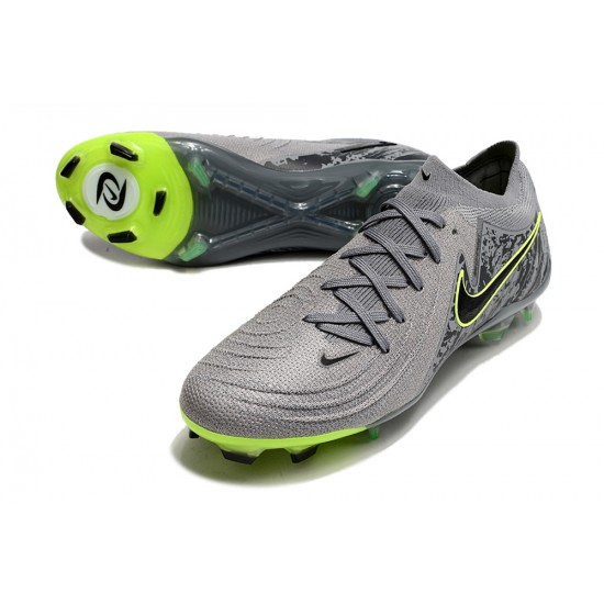 Sale Nike Phantom Luna Elite FG Grey Black Mens Soccer Cleats Soccer Cleats