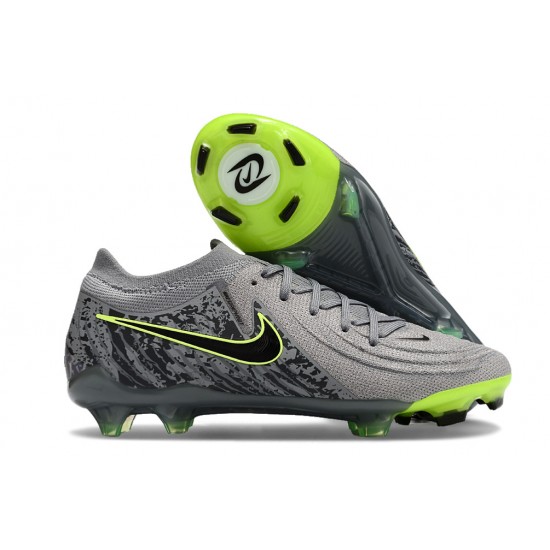 Sale Nike Phantom Luna Elite FG Grey Black Mens Soccer Cleats Soccer Cleats