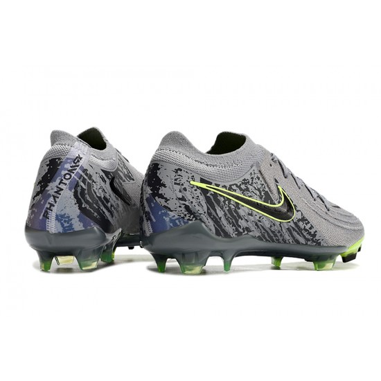 Sale Nike Phantom Luna Elite FG Grey Black Mens Soccer Cleats Soccer Cleats