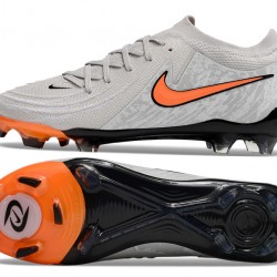 Nike Phantom Luna Elite FG Grey Orange Mens Soccer Cleats 