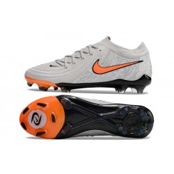 Nike Phantom Luna Elite FG Grey Orange Mens Soccer Cleats 