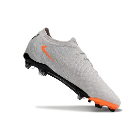 Nike Phantom Luna Elite FG Grey Orange Mens Soccer Cleats 