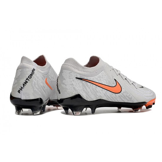 Nike Phantom Luna Elite FG Grey Orange Mens Soccer Cleats 