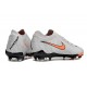 Nike Phantom Luna Elite FG Grey Orange Mens Soccer Cleats 