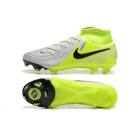 Sale Nike Phantom Luna Elite FG High top Chartreuse Grey Soccer Cleats Soccer Cleats