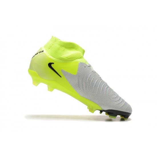 Sale Nike Phantom Luna Elite FG High top Chartreuse Grey Soccer Cleats Soccer Cleats