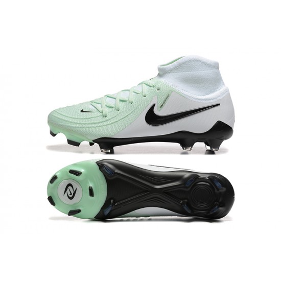 Sale Nike Phantom Luna Elite FG High top White Black Mens Soccer Cleats Soccer Cleats