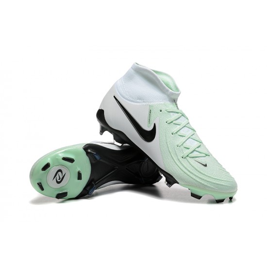 Sale Nike Phantom Luna Elite FG High top White Black Mens Soccer Cleats Soccer Cleats