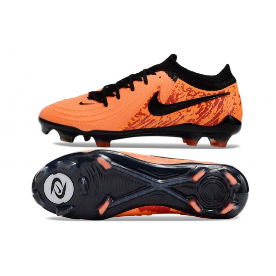 Sale Nike Phantom Luna Elite FG Orange Black Mens Soccer Cleats Soccer Cleats