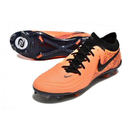 Sale Nike Phantom Luna Elite FG Orange Black Mens Soccer Cleats Soccer Cleats