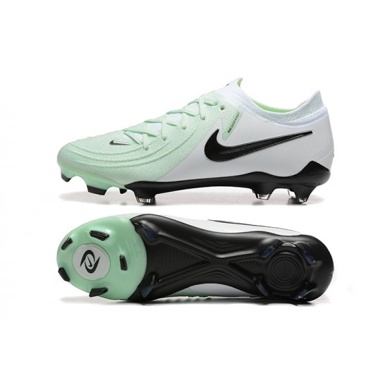 Sale Nike Phantom Luna Elite FG White Black Mens Soccer Cleats Soccer Cleats