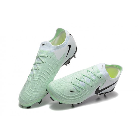 Sale Nike Phantom Luna Elite FG White Black Mens Soccer Cleats Soccer Cleats