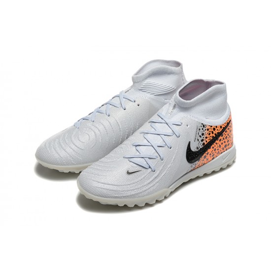 Nike Phantom Luna Elite TF High top White Orange Mens Soccer Cleats 