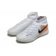 Sale Nike Phantom Luna Elite TF High top White Orange Mens Soccer Cleats Soccer Cleats