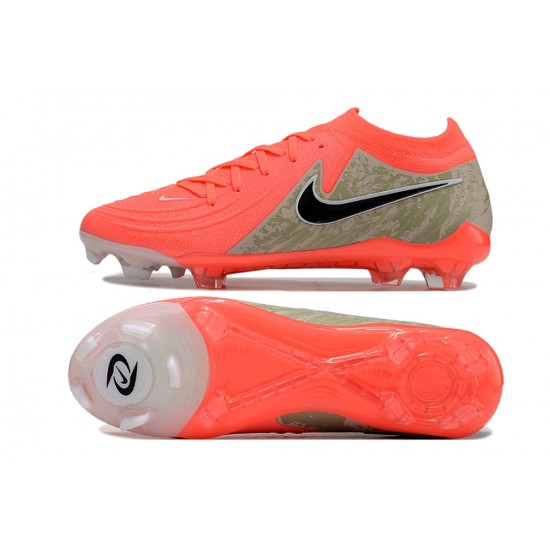 Unisex Nike Phantom Luna Elite FG Red Black Soccer Cleats