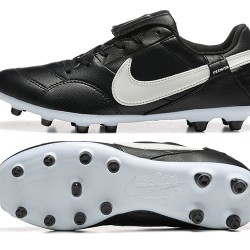 Nike The Premier III FG Black and White Mens Soccer Cleats 