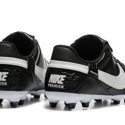 Nike The Premier III FG Black and White Mens Soccer Cleats 