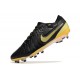 Sale Nike Tiempo Legend 10 Elite FG Black Yellow Mens Soccer Cleats Soccer Cleats