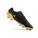 Sale Nike Tiempo Legend 10 Elite FG Black Yellow Mens Soccer Cleats Soccer Cleats