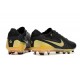 Sale Nike Tiempo Legend 10 Elite FG Black Yellow Mens Soccer Cleats Soccer Cleats