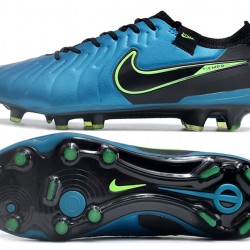 Nike Tiempo Legend 10 Elite FG Blue Black Mens Soccer Cleats 