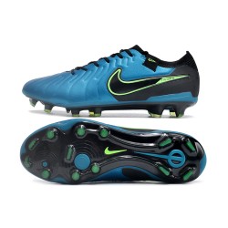 Nike Tiempo Legend 10 Elite FG Blue Black Mens Soccer Cleats 