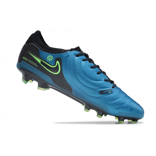 Nike Tiempo Legend 10 Elite FG Blue Black Mens Soccer Cleats