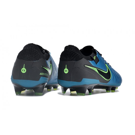 Sale Nike Tiempo Legend 10 Elite FG Blue Black Mens Soccer Cleats Soccer Cleats