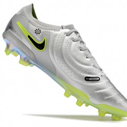 Nike Tiempo Legend 10 Elite FG Silver Mens Soccer Cleats 