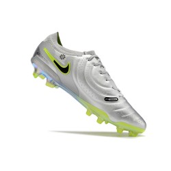 Nike Tiempo Legend 10 Elite FG Silver Mens Soccer Cleats 