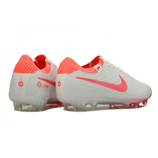 Sale Nike Tiempo Legend 10 Elite FG White Pink Mens Soccer Cleats Soccer Cleats