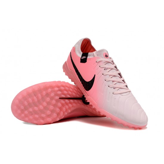 Nike Tiempo Legend 10 Elite TF Pink White Mens Soccer Cleats 