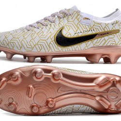 Unisex Nike Tiempo Legend 10 Elite FG Gold White Soccer Cleats 