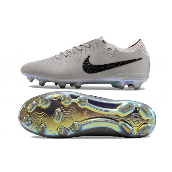 Unisex Nike Tiempo Legend 10 Elite FG Grey Gold Soccer Cleats