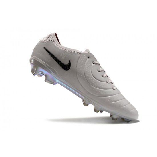 Unisex Nike Tiempo Legend 10 Elite FG Grey Gold Soccer Cleats