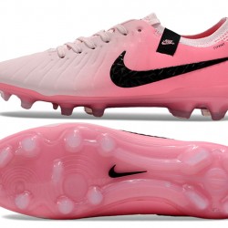 Unisex Nike Tiempo Legend 10 Elite FG Pink and White Soccer Cleats 